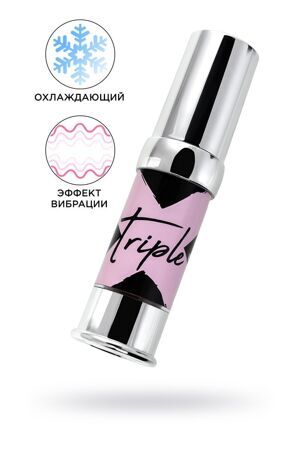 Возбуждающий гель с эффектом вибрации и охлаждения Triple X 3 in 1 Unisex Pleasure Enhancer Gel - 15 мл.