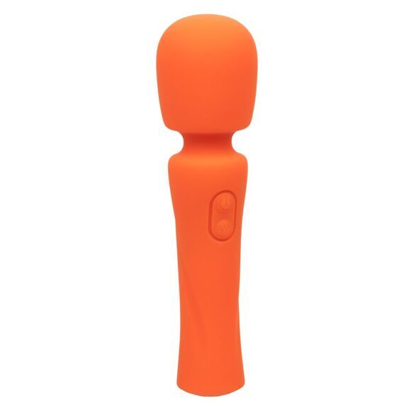 Оранжевый вибромассажер Stella Liquid Silicone Mini Massager - 14,5 см.