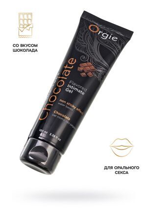 Интимный гель на водной основе Lube Tube Chocolate с шоколадным вкусом - 100 мл.