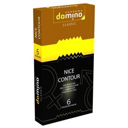 Презервативы с рёбрышками DOMINO Classic Nice Contour - 6 шт.